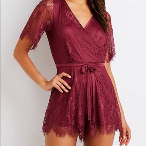 Charolette Russe Lace Romper